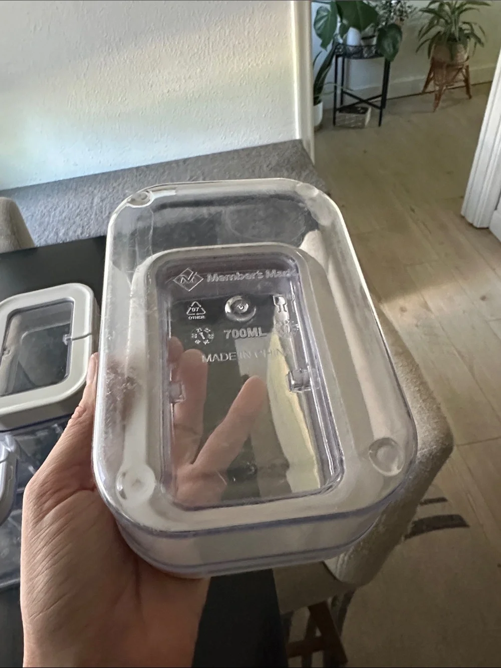 Clear Plastic Food Storage Containers with White Lids - 5-Pack